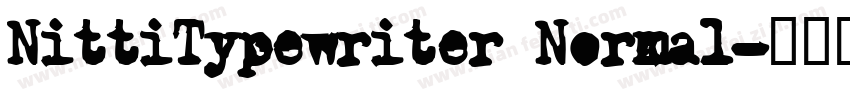 NittiTypewriter Normal字体转换